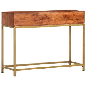 Masă consolă, 100x35x76 cm, lemn masiv de acacia - Img 5