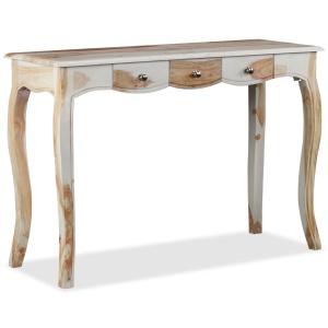 Masă consolă cu 3 sertare Lemn masiv palisandru 110x40x76 cm - Img 8