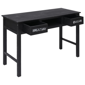 Masă consolă, negru, 110 x 45 x 76 cm, lemn - Img 2