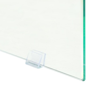 Masă consolă, sticlă și MDF, 120x30x76 cm, culoare stejar - Img 4