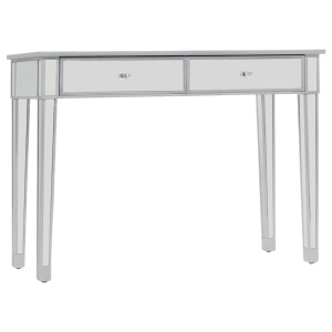 Masă consolă tip oglindă, MDF și sticlă, 106,5 x 38 x 76,5 cm - Img 3