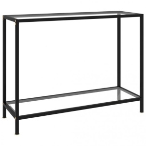 Masă consolă, transparent, 100 x 35 x 75 cm, sticlă securiza