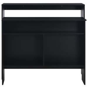 Masă de bar cu 2 blaturi, negru, 130x40x120 cm - Img 5