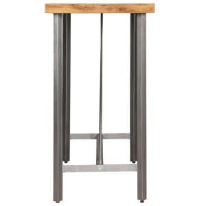 Masă de bar din lemn masiv de tec reciclat 120 x 58 x 106 cm - Img 8