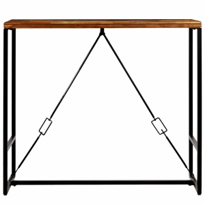 Masă de bar din lemn masiv reciclat, 120 x 60 x 106 cm - Img 3