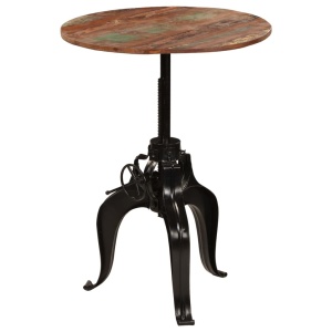 Masă de bar din lemn masiv reciclat, 75 x (76-110) cm - Img 4