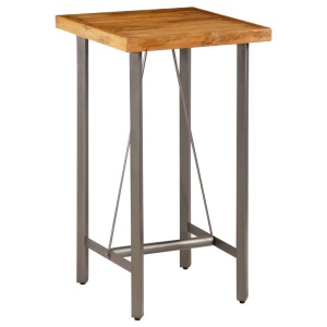Masă de bar, lemn masiv de tec reciclat, 60 x 60 x 107 cm - Img 7