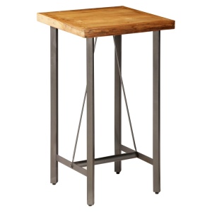 Masă de bar, lemn masiv de tec reciclat, 60 x 60 x 107 cm - Img 12