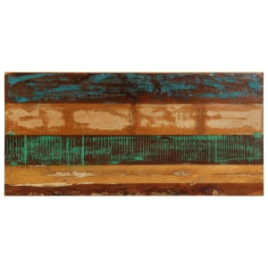 Masă de bucătărie, 115x55x76 cm, lemn masiv reciclat și oțel - Img 4