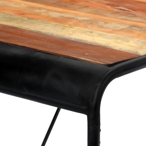 Masă de bucătărie, 118 x 60 x 76 cm, lemn masiv reciclat - Img 6