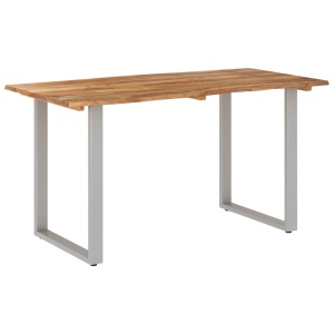 Masă de bucătărie, 140 x 70 x 76 cm, lemn masiv de acacia - Img 9