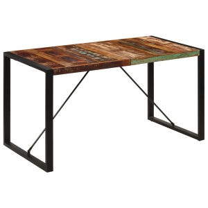 Masă de bucătărie, 140x70x75 cm, lemn masiv reciclat