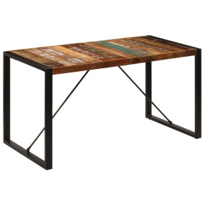 Masă de bucătărie, 140x70x75 cm, lemn masiv reciclat - Img 9