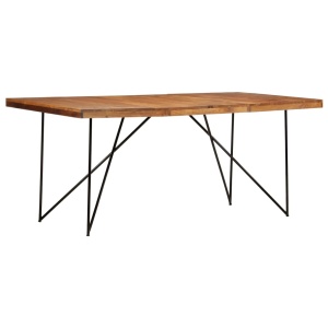 Masă de bucătărie, 180 x 90 x 76 cm, lemn masiv de acacia - Img 6