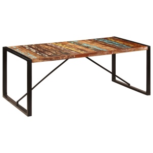 Masă de bucătărie, 200x100x75 cm, lemn reciclat de sheesham - Img 11