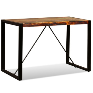 Masă de bucătărie din lemn masiv reciclat, 120 cm - Img 2