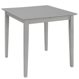 Masă de bucătărie extensibilă, gri, (80-120)x80x74 cm, MDF - Img 3
