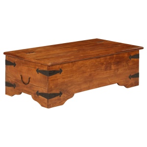 Masă de cafea 110x55x35 cm, lemn masiv acacia, finisaj sheesham - Img 11