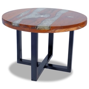 Masă de cafea finisată cu rășină epoxidică 60 cm - Img 8