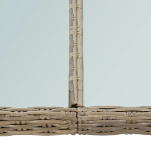 Masă de grădină, maro, 200 x 100 x 74 cm, sticlă și poliratan - Img 6