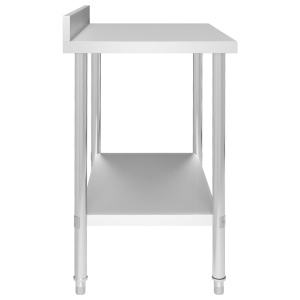 Masă de lucru bucătărie cu bordură 100x60x93 cm oțel inoxidabil - Img 4