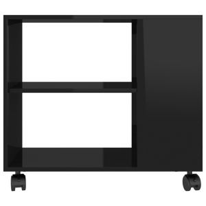 Masă laterală, negru extralucios, 70 x 35 x 55 cm, PAL - Img 4
