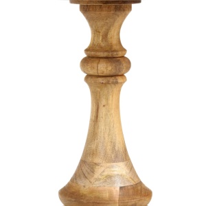 Masă laterală rotundă, 43 x 43 x 66 cm, lemn masiv de mango - Img 8