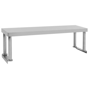 Masă lucru bucătărie cu raft 120 x 60 x 120 cm oțel inoxidabil - Img 7