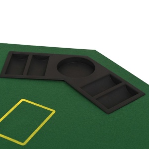 Masă poker pliabilă in două părți, 8 jucători, octogonal Verde - Img 6