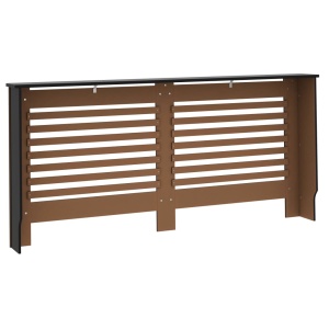 Mască de calorifer, negru, 172 x 19 x 81 cm, MDF - Img 8