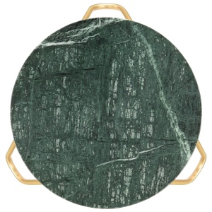 Măsuță cafea verde 40x40x40 cm piatră naturală aspect marmură - Img 2