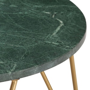 Măsuță cafea verde 65x65x42 cm piatră naturală aspect marmură - Img 3