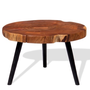 Măsuță de cafea din buștean lemn masiv de acacia (55-60)x40 cm