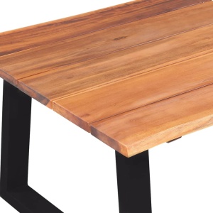 Măsuță de cafea din lemn solid de acacia, 110 x 60 x 40 cm - Img 7
