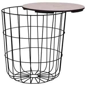 Măsuță de cafea, negru, Ø 39,5 cm - Img 3