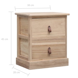 Noptieră, 38 x 28 x 45 cm, lemn de paulownia - Img 5