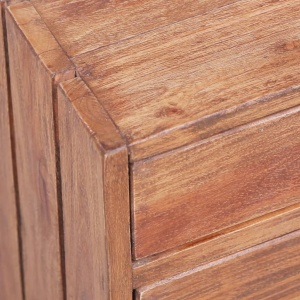Noptieră cu 3 sertare, 35 x 25 x 35 cm, lemn masiv reciclat - Img 5