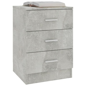 Noptiere, 2 buc., gri beton, 38 x 35 x 56 cm, PAL - Img 3