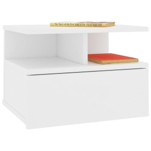 Noptiere suspendate, 2 buc., alb, 40 x 31 x 27 cm, PAL - Img 3