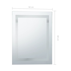 Oglindă cu LED de baie cu senzor tactil, 50 x 60 cm - Img 9