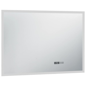 Oglindă cu LED de baie cu senzor tactil și afișaj oră 100x60 cm - Img 3