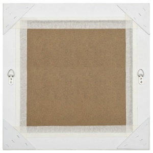 Oglindă de perete in stil baroc, alb, 50 x 50 cm - Img 4