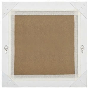 Oglindă de perete in stil baroc, alb, 60 x 60 cm - Img 4
