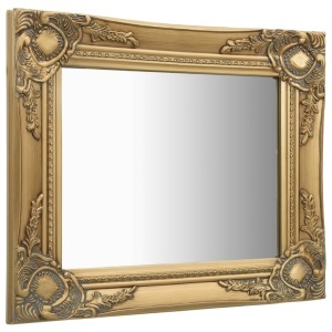 Oglindă de perete in stil baroc, auriu, 50 x 40 cm - Img 3