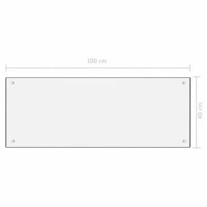 Panou antistropi bucătărie, alb, 100x40 cm, sticlă securizată - Img 9