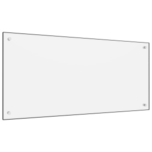 Panou antistropi bucătărie, alb, 100x50 cm, sticlă securizată - Img 2
