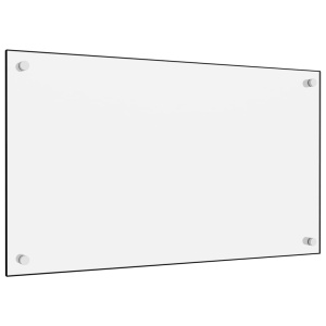 Panou antistropi bucătărie, alb, 70x40 cm, sticlă securizată - Img 2