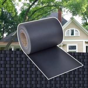 Panou de intimitate grădină, gri inchis, 70 x 0,19 m, PVC