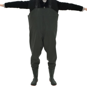 Pantaloni de vânătoare cu cizme, verde, mărime 40 - Img 2