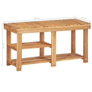 Pantofar, 90 x 32 x 46 cm, lemn masiv de acacia - Img 5